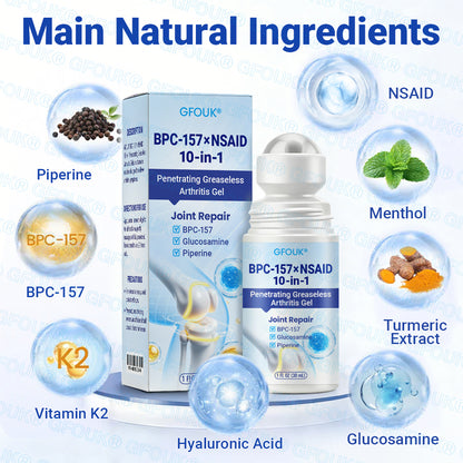 𝐎𝐟𝐟𝐢𝐜𝐢𝐚𝐥 𝐒𝐭𝐨𝐫𝐞 🇬🇧 | GFOUK® BPC-157 × NSAID 10-in-1 Penetrating Greaseless Arthritis Gel
