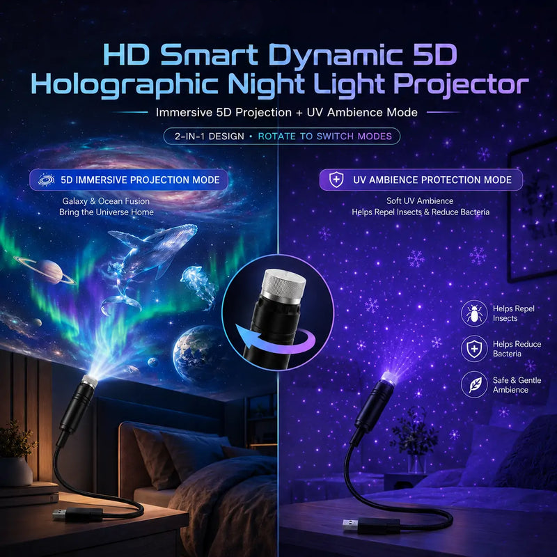 Night Light Projector - Smart Holographic Star Projector