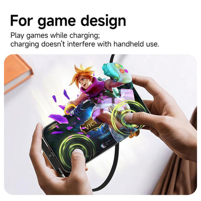 240W SuperCharge 360° Rotating Invisible Stand Detachable 2-in-1 Charging Cable, Zinc Alloy Silicone Type-C Cable, Compatible with Apple and Samsung, Essential for Gaming, Office and Car Use🍀
