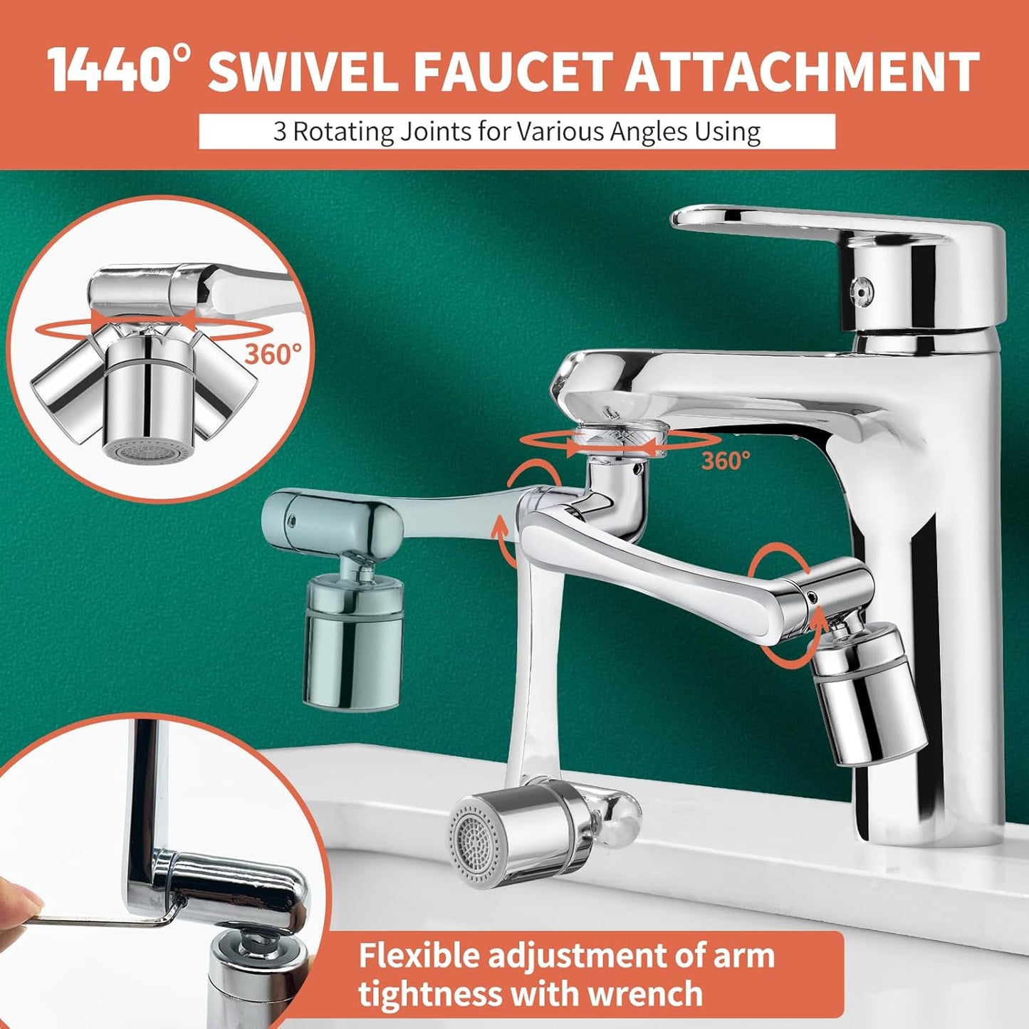 1080° Swivel Faucet - Multifunctional Universal Robotic Arm