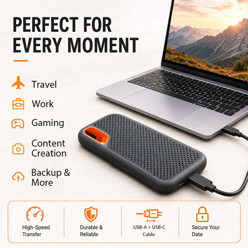 ⚡2TB Type-C Portable Mini SSD | High-Speed External Storage Drive for Laptop, Desktop & Smartphone