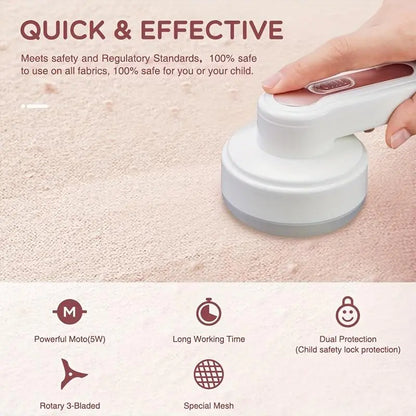 ⚡ Powerful USB Lint Eraser — Make Every Fabric Look Brand-New Again!