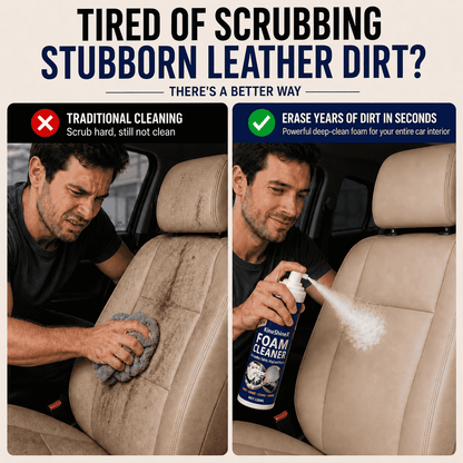 Car Interior Foam Cleaner — Removes Grease, Dust, Coffee Stains & Grime