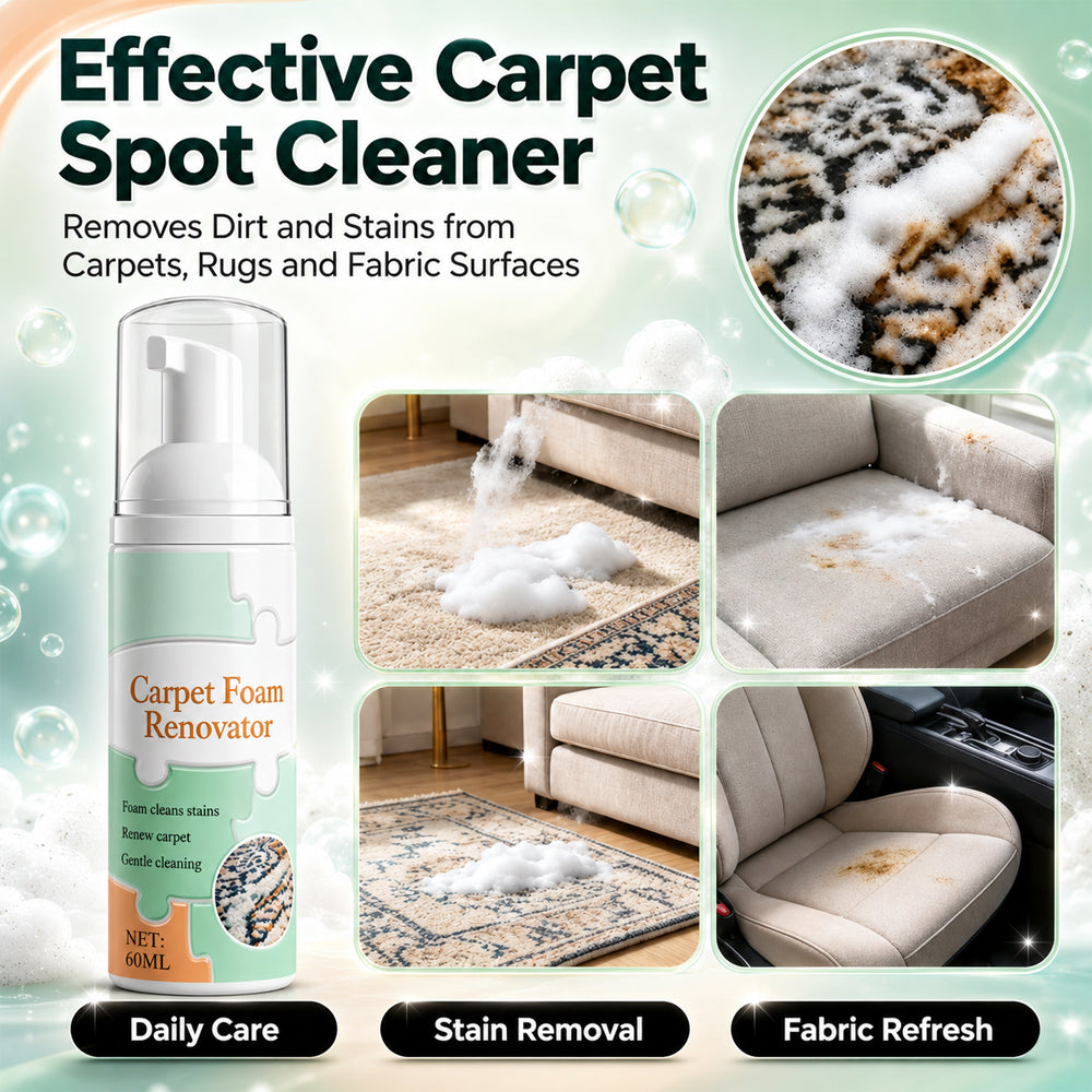 Multi-Purpose Waterless Foam Cleaner & Stain Remover – Plant-Based, Non-Toxic & Pet-Friendly