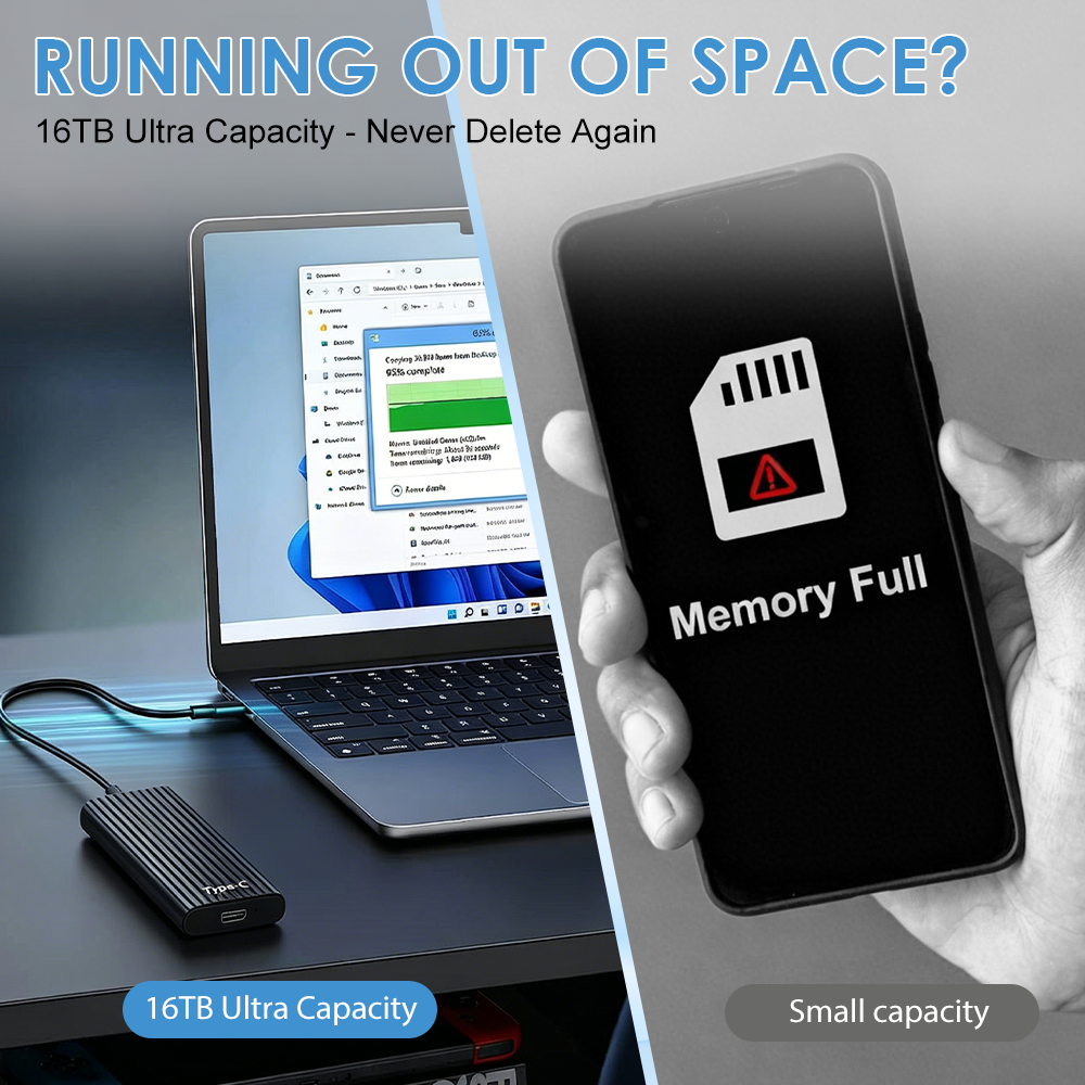 Shipped from UK 🏆Flash Sale⚡ 50K+ SOLD! Almost Gone-🔥16TB Large-Capacity Type-C Portable Mini SSD-up