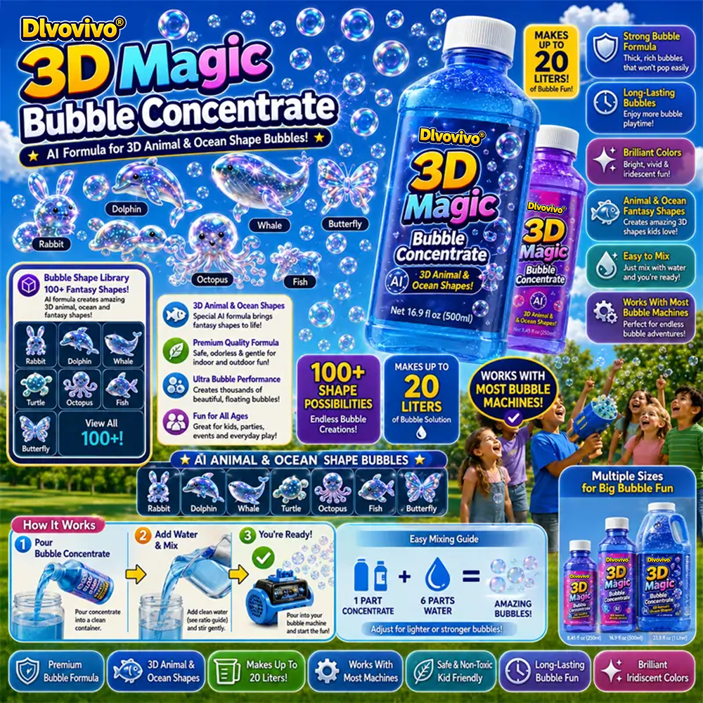 Super 3D Magic Bubble Concentrate —— Animal & Ocean Fantasy Theme