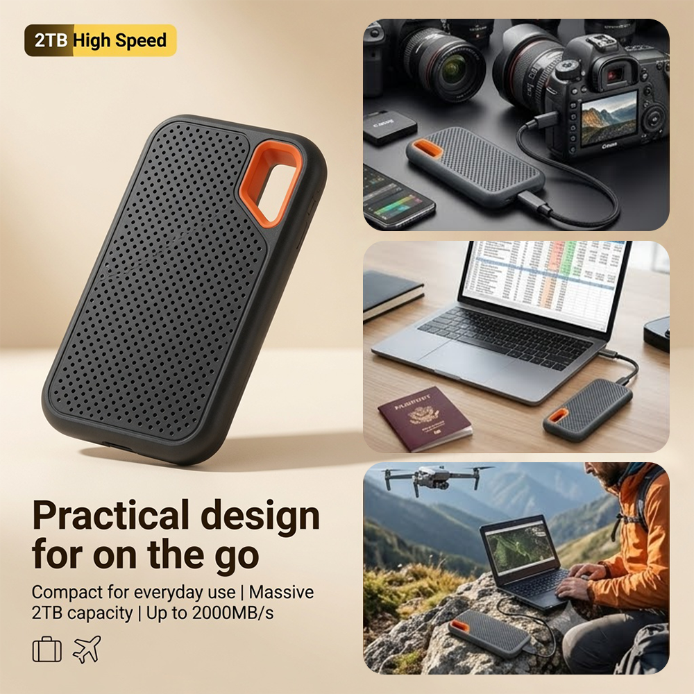 ⚡2TB Type-C Portable Mini SSD | High-Speed External Storage Drive for Laptop, Desktop & Smartphone