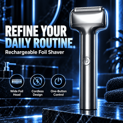 🪒50% OFF NOW! Men's Rechargeable Foil Electric Shaver – Efficient Close Shaving, Cordless Portable Wet & Dry Beard Razor for Daily Grooming