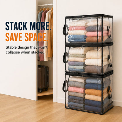 🎁LAST DAY 50% OFF ✨📦 Large Heavy-Duty Thick Plastic Clear Storage