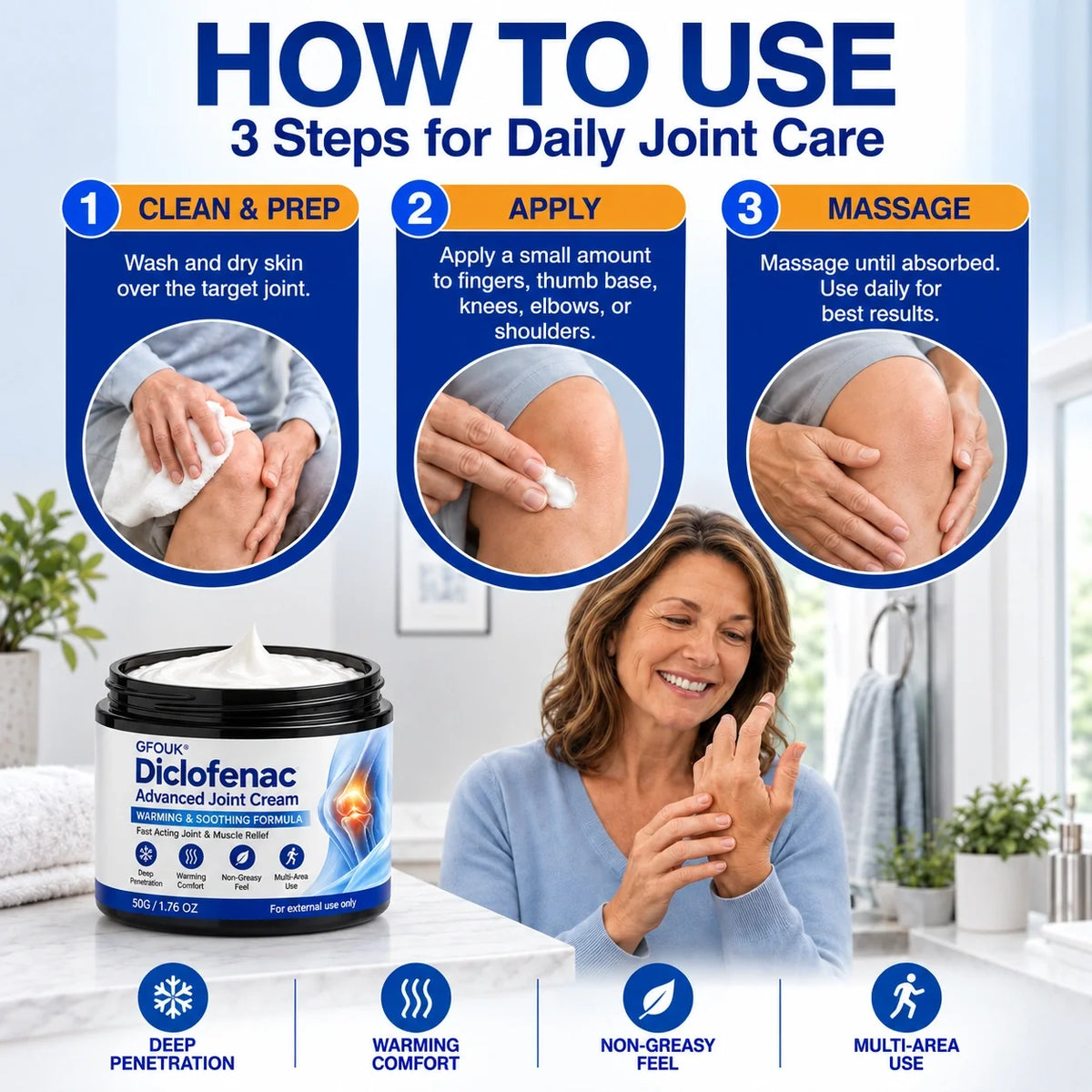 🦵 💎GFOUK® ArthriCare — Diclofenac Advanced Joint Comfort & Mobility Cream