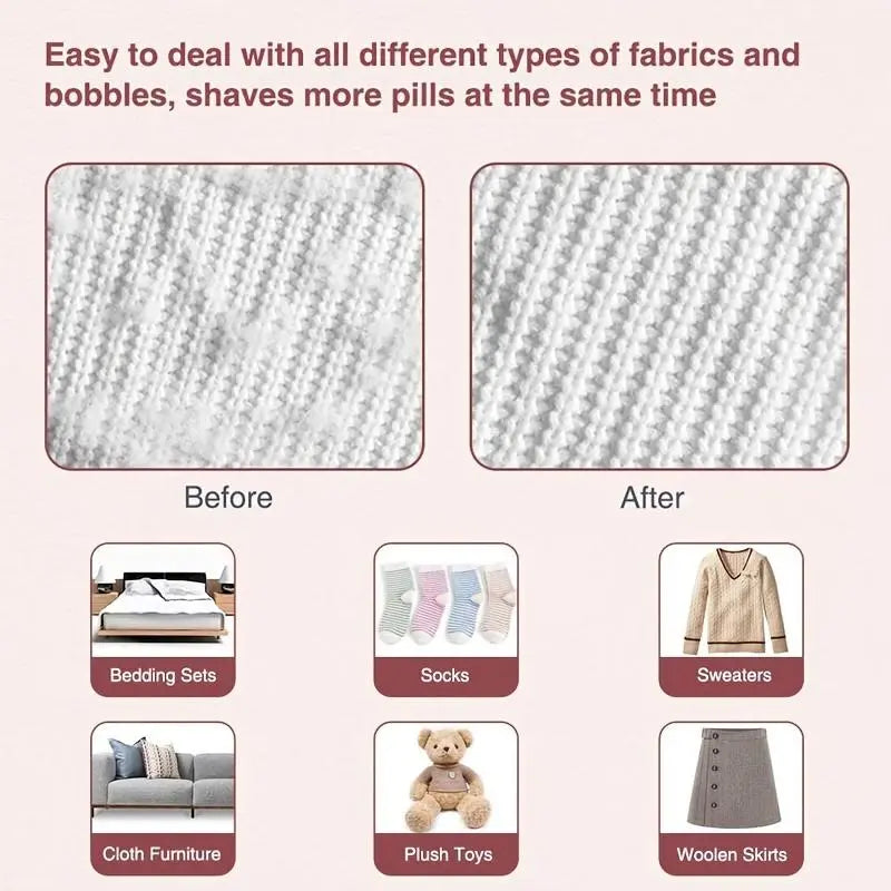 ⚡ Powerful USB Lint Eraser — Make Every Fabric Look Brand-New Again!