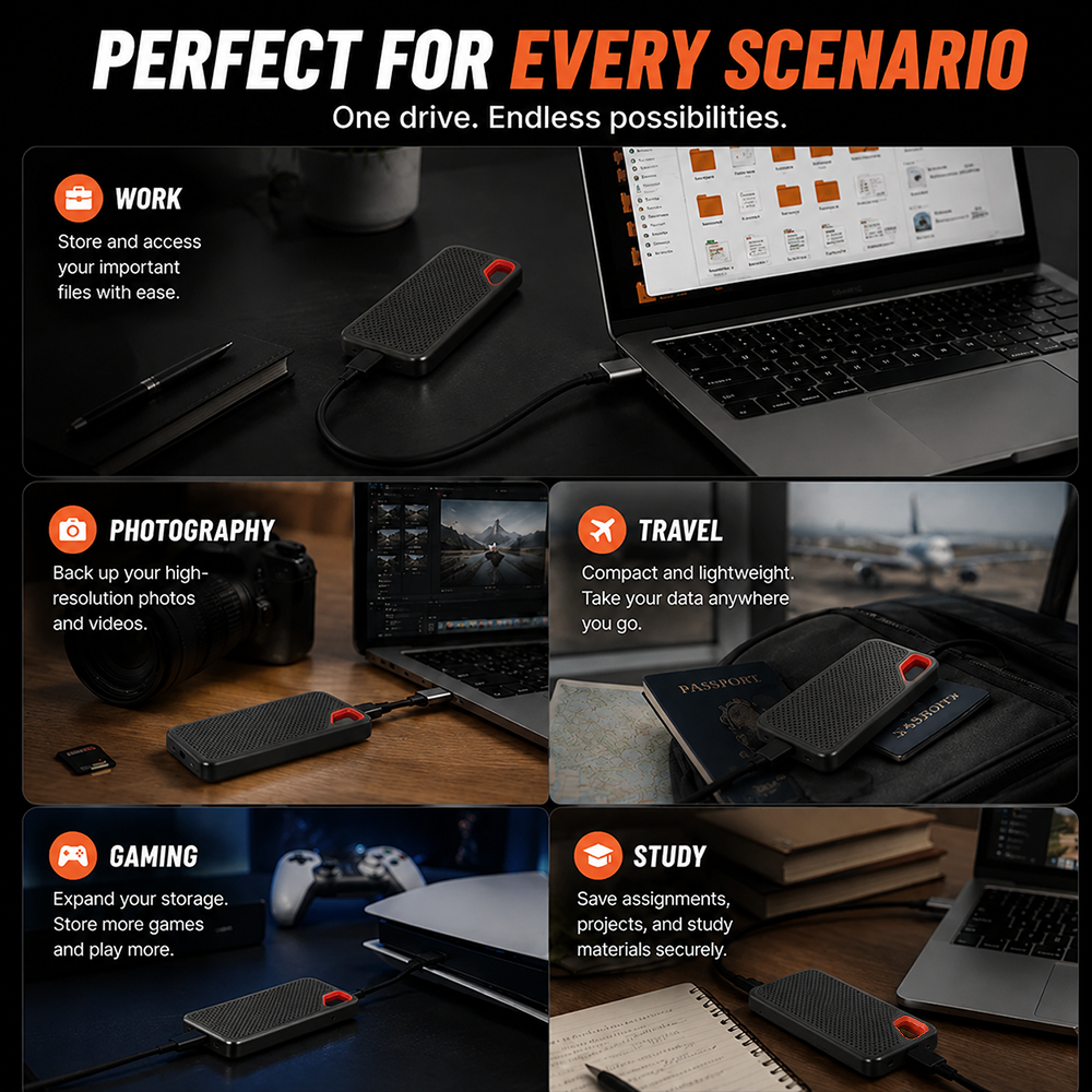 ⚡2TB Type-C Portable Mini SSD | High-Speed External Storage Drive for Laptop, Desktop & Smartphone🍀