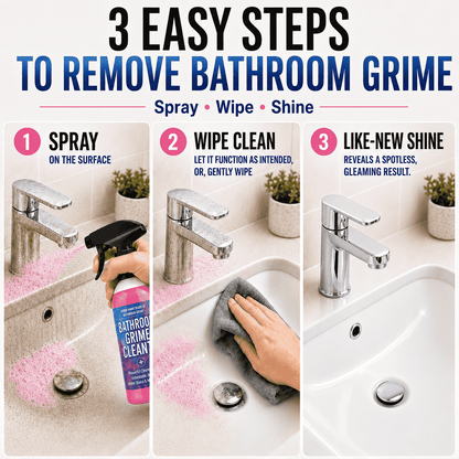 Spray Away Years of Bathroom Grime — Powerful Cleaner for Limescale, Mold, Water Stains & More 🌿