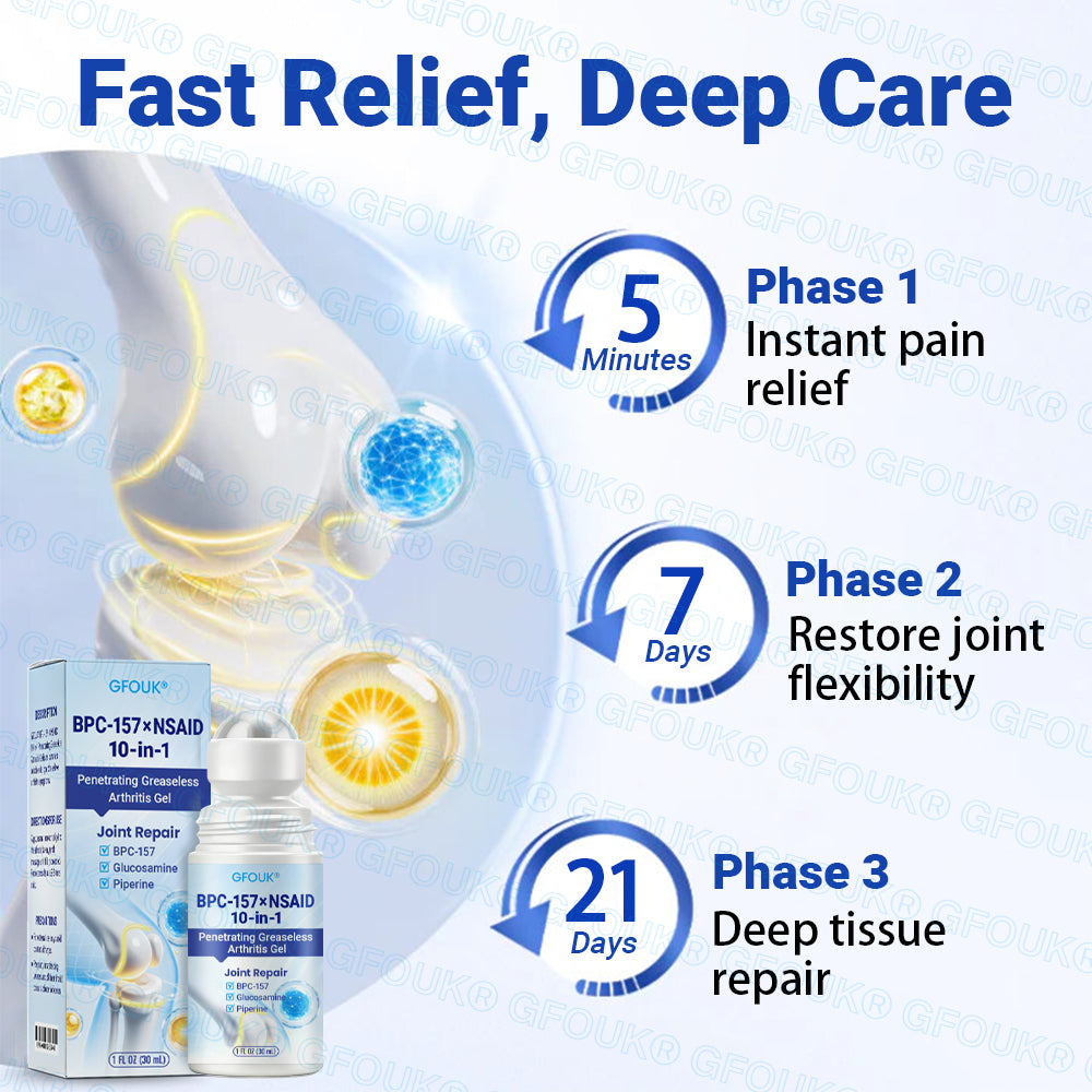 𝐎𝐟𝐟𝐢𝐜𝐢𝐚𝐥 𝐒𝐭𝐨𝐫𝐞 🇬🇧 | GFOUK® BPC-157 × NSAID 10-in-1 Penetrating Greaseless Arthritis Gel