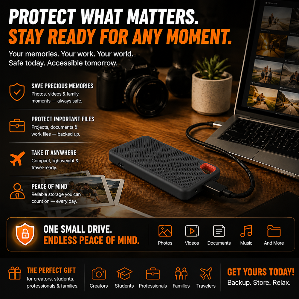 ⚡2TB Type-C Portable Mini SSD | High-Speed External Storage Drive for Laptop, Desktop & Smartphone🍀