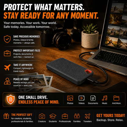 ⚡2TB Type-C Portable Mini SSD | High-Speed External Storage Drive for Laptop, Desktop & Smartphone🍀