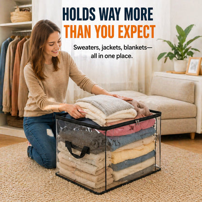 🎁LAST DAY 50% OFF ✨📦 Large Heavy-Duty Thick Plastic Clear Storage