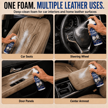 Car Interior Foam Cleaner — Removes Grease, Dust, Coffee Stains & Grime