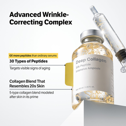 Silk Lifting Peptide Ampoule | Wrinkle Care | Face-Lift at Home serum with Peptides & Deep Collagen | Plumping, Smooth, Anti aging Korean Skincare