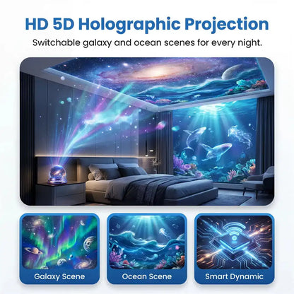 🔮Night Light Projector - Smart Holographic Star Projector -up