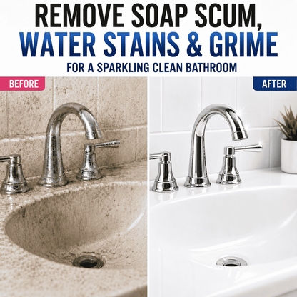 Spray Away Years of Bathroom Grime — Powerful Cleaner for Limescale, Mold, Water Stains & More 🌿