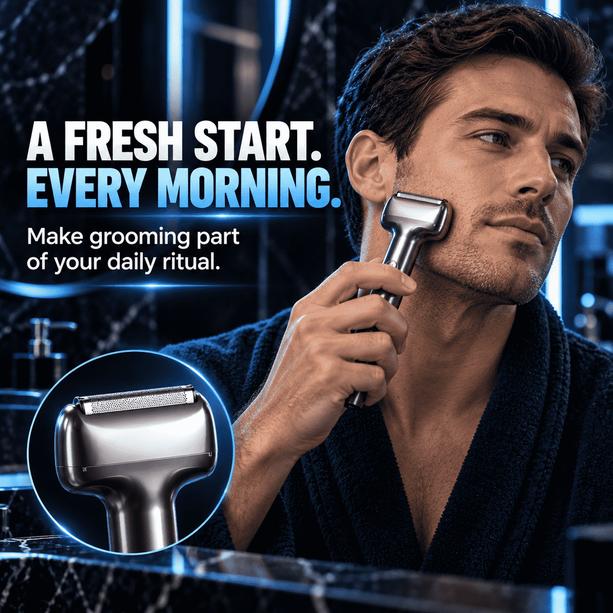 🪒50% OFF NOW! Men's Rechargeable Foil Electric Shaver – Efficient Close Shaving, Cordless Portable Wet & Dry Beard Razor for Daily Grooming