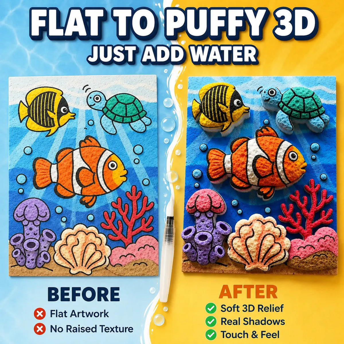 IEY® 3D Puffy Texture Paper🌲🌼