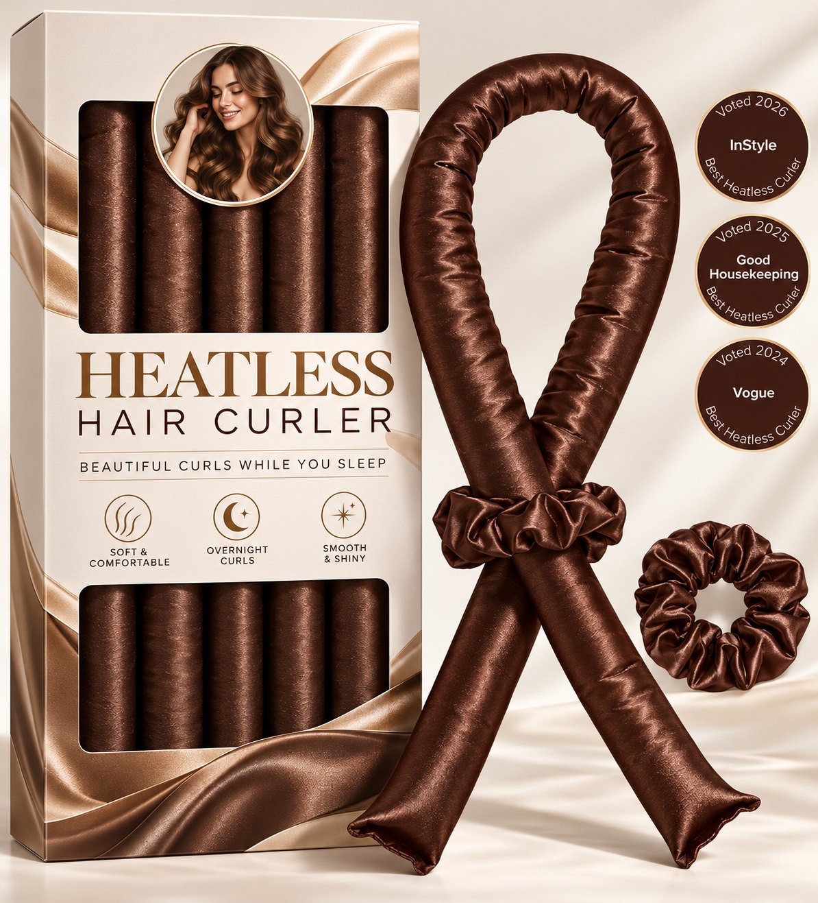 Satin Heatless Curls Overnight Set
