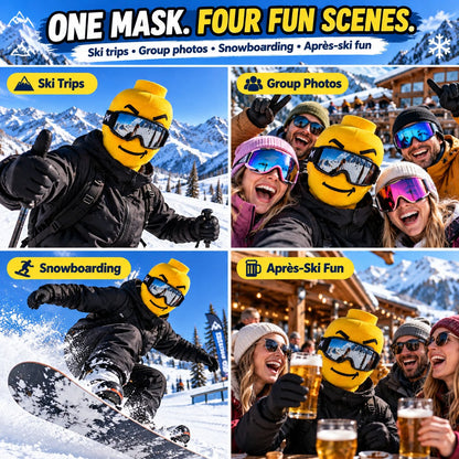 Real-Life Brick Figure Ski Mask – Become a Living Toy Character!