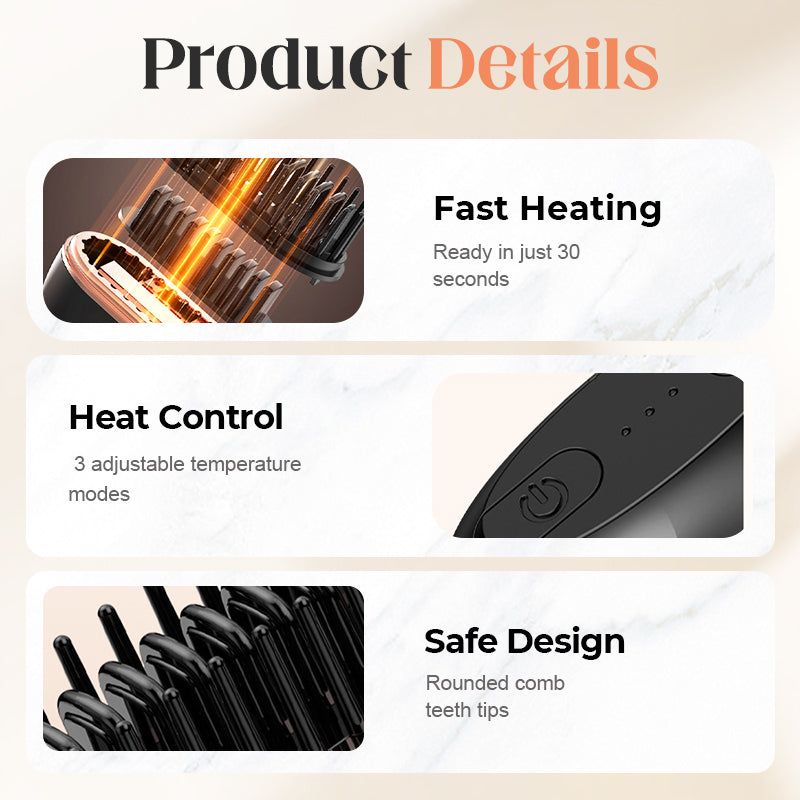 🔥Mini Cordless Hair Straightener Comb